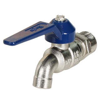 Water faucet BALL TAP FLUSSO BLUE 1/2" Water valve Water supply system ก๊อกน้ำสนาม ก๊อกบอล FLUSSO สีน้ำเงิน 1/2 นิ้ว วาล