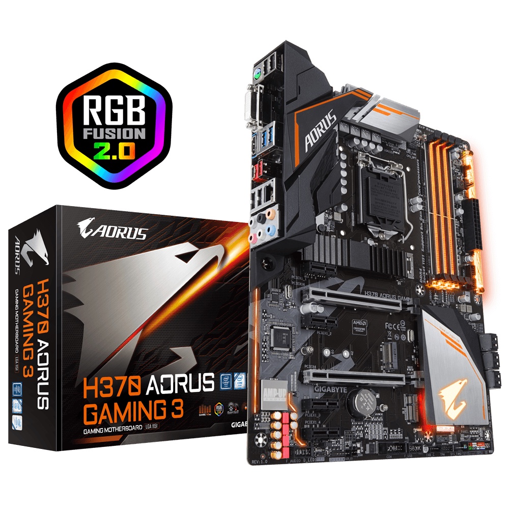 MAINBOARD (เมนบอร์ด) 1151v2 GIGABYTE H370 AORUS GAMING 3 RGB พร้อมส่ง