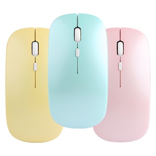 Silent Wireless Mouse เมาส์ไร้เสียงรบกวน Bluetooth 5.0 และ 2.4G 1600DPI พร้อม RGB . แบบชาร์จไฟได้