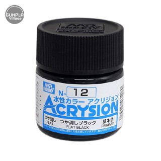 Mr.Hobby MR.ACRYSION COLOR N-12 FLAT BLACK 4973028034080 (สี)