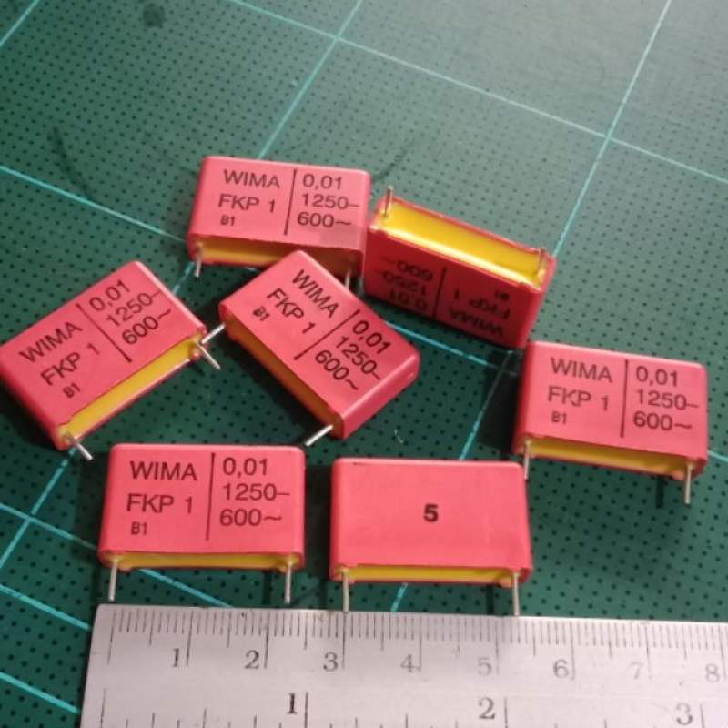 (แพ็ค1ชิ้น/5ชิ้น) C 0.01UF 1250V 103=10NF 103PF WIMA สีแดงขาห่าง22มิล แท้ใหม่เกรดดี C103 WIMA 10nF 0