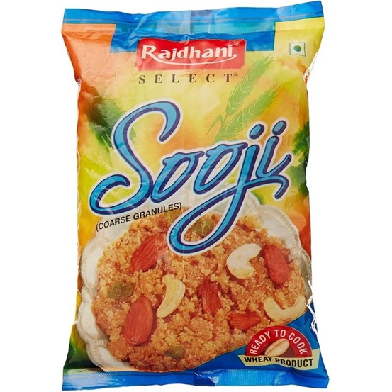 Rajdhani Sooji (แป้งซูจี,แป้งหมี่หยาบอินเดีย) 500g.