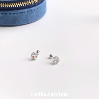 earika.earrings - hologram snowflake piercing จิวหูเงินแท้เกล็ดหิมะ (ราคาต่อชิ้น) เหมาะสำหรับคนแพ้ง่าย