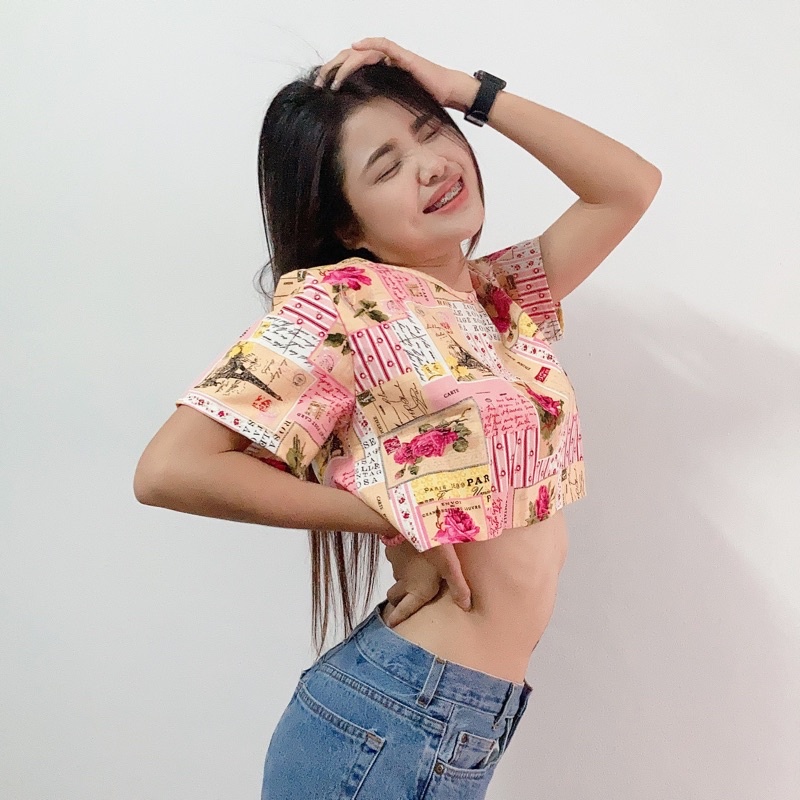 เสื้อครอบมีแขน (Crop top) Handmade✅สินค้าใหม่มือ 1