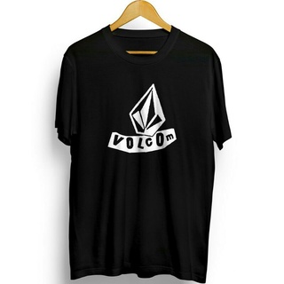 Volcom เสื้อยืดแขนสั้นเนื้อผ้าฝ้าย 30s คอกลม สําหรับผู้ชายและผู้หญิง