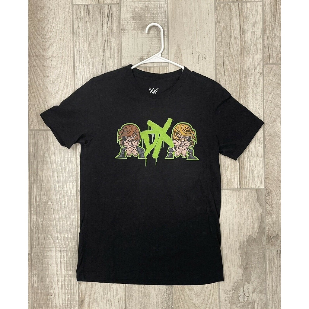 เสื้อยืด ผ้าฝ้าย พิมพ์ลายกราฟฟิค Nwt Wwe D Generation X Mooning สีดํา สําหรับผู้ชาย IOU126WQE1518