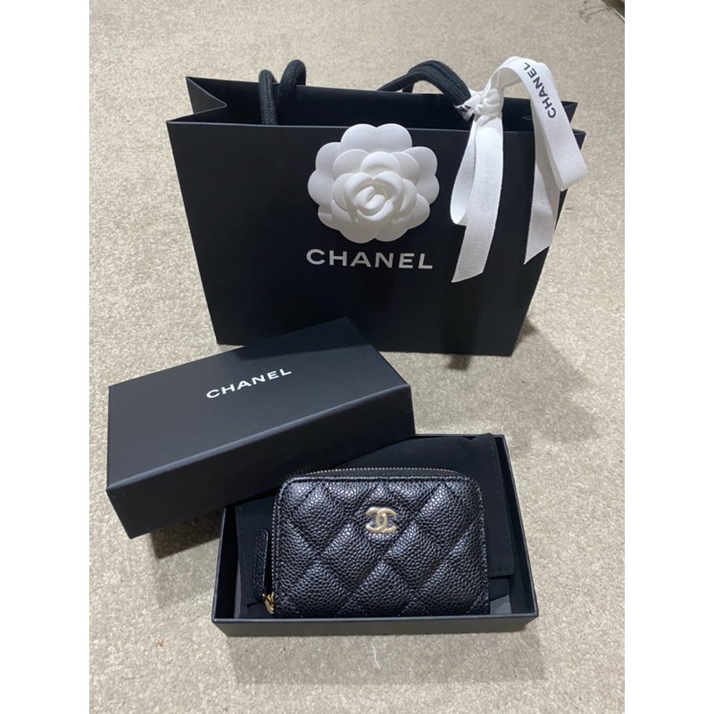 New Chanel Zippy coin purse Black Caviar
