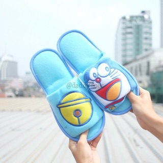 รองเท้าใส่ในบ้าน พื้นบาง หน้า Doraemon โดเรมอน อ้าปาก และกระดิ่ง