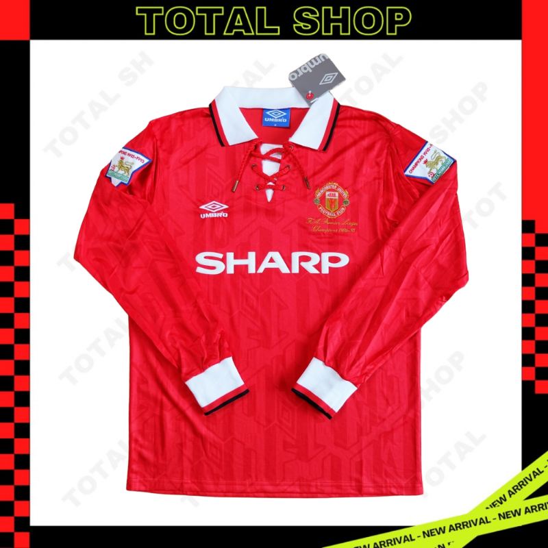 Manchester United 1992/93 Home Jersey เสื้อแมนยูแขนยาวย้อนยุค เสื้อแมนยูคอเชือก Cantona
