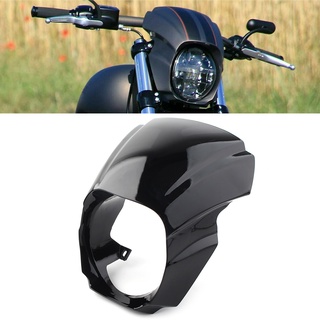 Motorcycle Front Headlight Fairing Cover Mask Guard For Harley Softail Breakout 2018 2019 2020 Gloss Black ABS Plastic