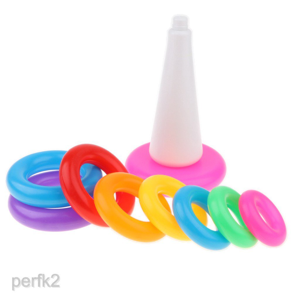 CbfA Adorable Toy with Plastic Rainbow Stacking Rings Kids Bath Toy ...