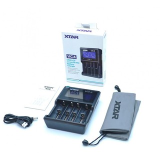 เครื่องชาร์จเปล่า XTAR VC4 USB NiMH / Li-ion BATTERY LCD Charger ของแท้ โค้ดเช็๋คได้