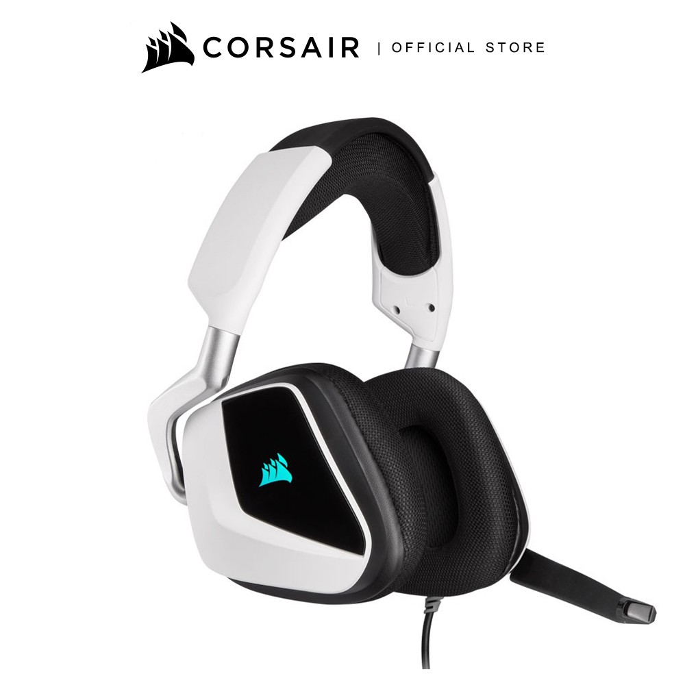 CORSAIR Gaming Headset VOID RGB ELITE USB Premium Gaming Headset with 7.1 Surround Sound — White