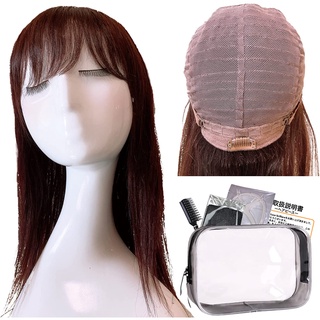 Direct from Japan Luce brillare Wig, Wig, Womens, 100% Human Hair, Medical Use, Long, Straight, Whorl, Top of Head, Domestic Manufacturer, Full Wig, Brown [Essential 5-Piece Set] Glossy Beauty Long Full Wig (Dark Brown)