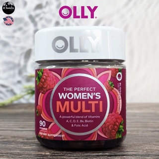 [Olly] The Perfect Womens Multivitamin, Blissful Berry 90 Gummies วิตามินรวม สำหรับผู้หญิง แบบเม็ดเคี้ยว