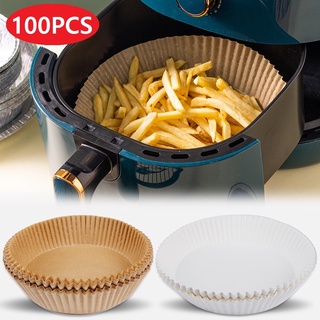 กระดาษรองหม้อทอดไร้น้ำมัน (แพ็ค 50/100ชิ้น) แผ่นรองหม้อทอด เ…