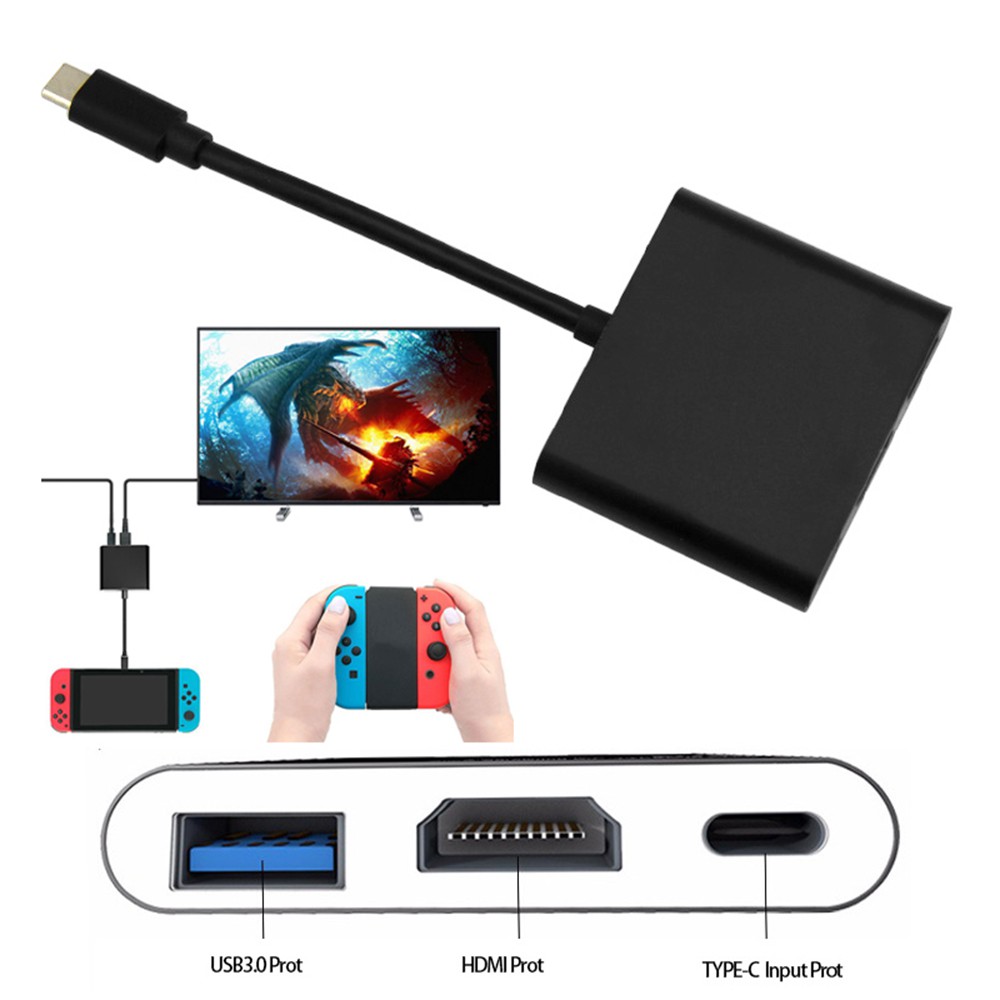 Type C To Hdmi อะแดปเตอร แปลงสายเคเบ ล Usb 3 0 Nintendo Switch 4k Shopee Thailand