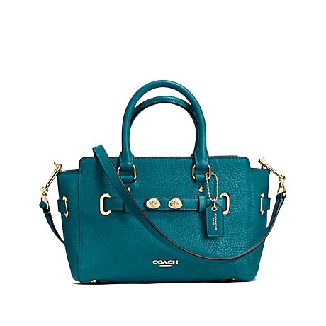 COACH MINI BLAKE สีฟ้าอมเขียว สีนี้หายากสุดๆ  มือสองสภาพดี แท้ 100% แม่ค้าซื้อเองจากอเมริกา