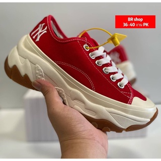 MLB NY รองเท้าผ้าใบผูกเชือกพร้อมกล่อง