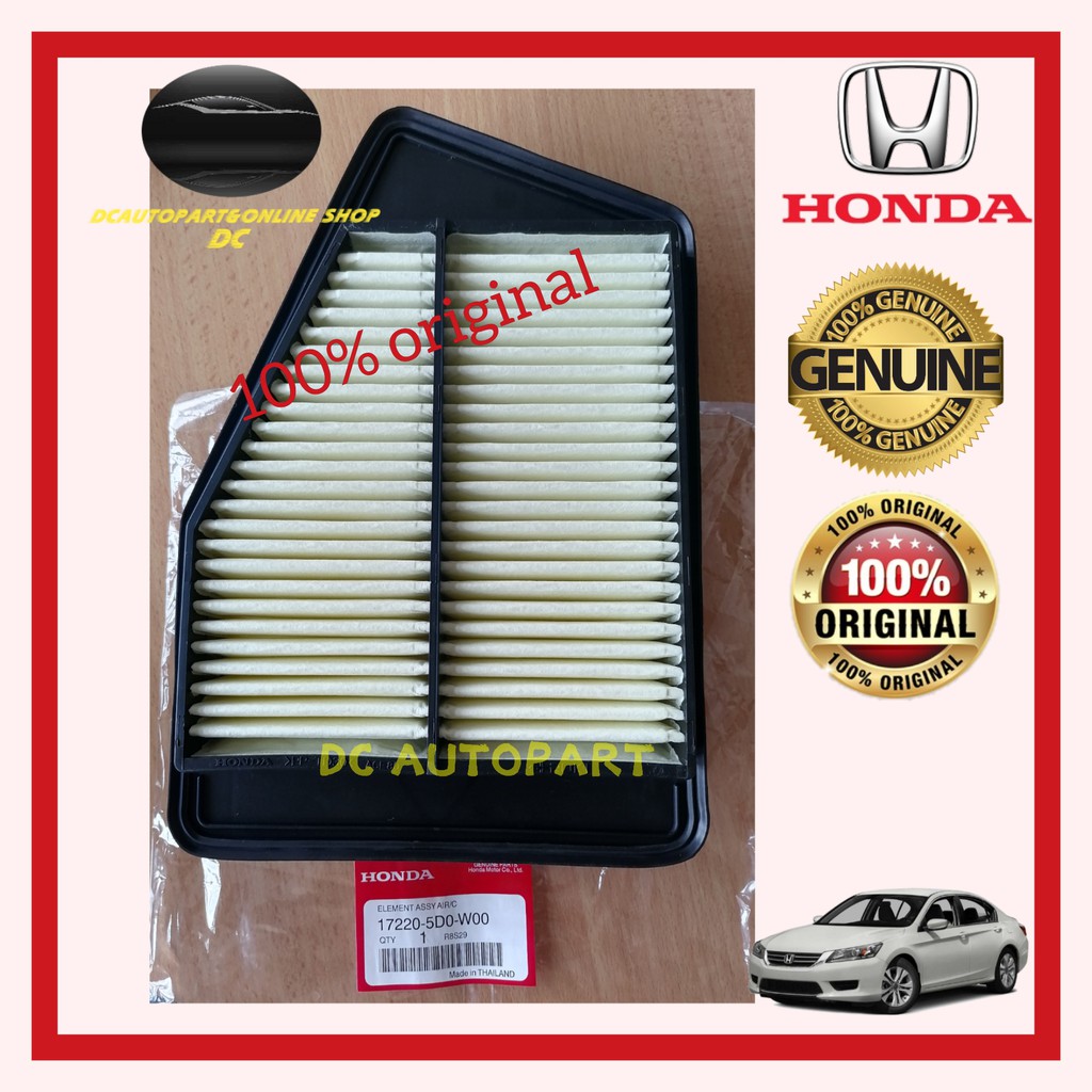HONDA ACCORD T2M T2A 2.0 2.4 ONLY 2013-2017 AIR FILTER (17220-5D0-W00)