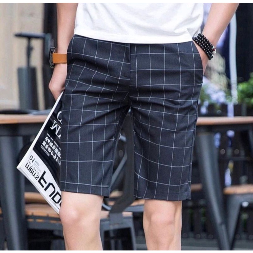 กางเกงขาสั้น Tartan สําหรับผู้ชาย Distro Cool Plaid Pattern - SIK