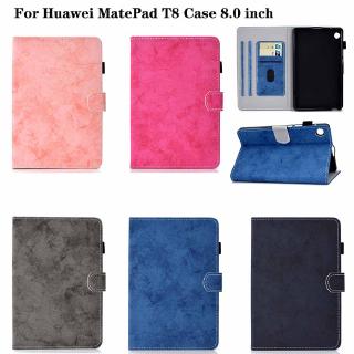 For Huawei MatePad T8 Case 8.0 inch  (Model:KOB2-L03/KOB2-L09) Tablet Cover Shockproof Pu Leather Case with Pencil Slot