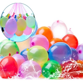 (64 ชิ้น แถม 10 ชิ้น) ลูกโป่งน้ำ ลูกโป่งน้ำมีก้าน water balloon สำหรับปาร์ตี้ ของเล่นเด็ก คละสี  ความยาวก้าน 24 cm