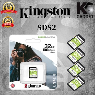 Kingston SD Card Canvas Select Plus SD 100MB/s Class10 SDS2 Memory Card (32GB/64GB/128GB)