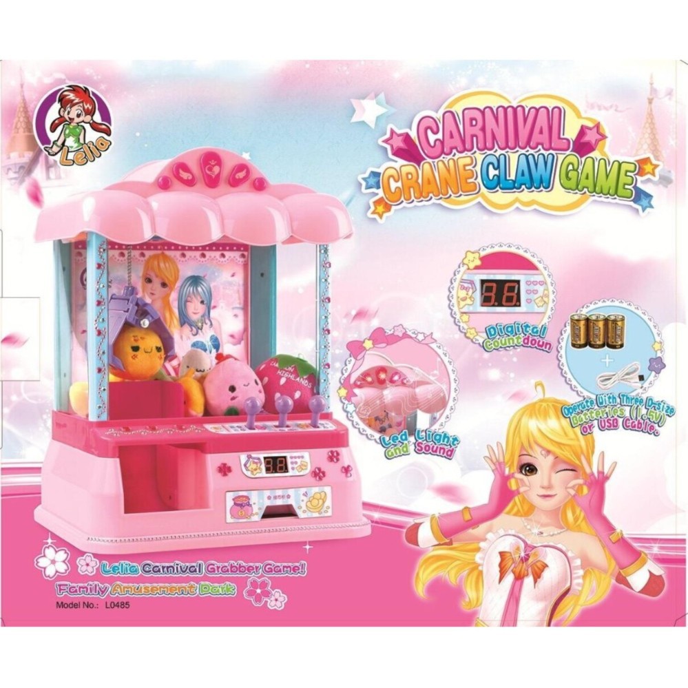 Carnival Crane Claw Games ตู้คีบตุ๊กตา แบบใช้ถ่านหรือใช้ไฟ USB พร้อมตุ๊กตา 8แบบ