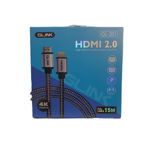 สายสัญญาณ HDMI 2.0 GL-201 FULLCABLE 15M. GLINK