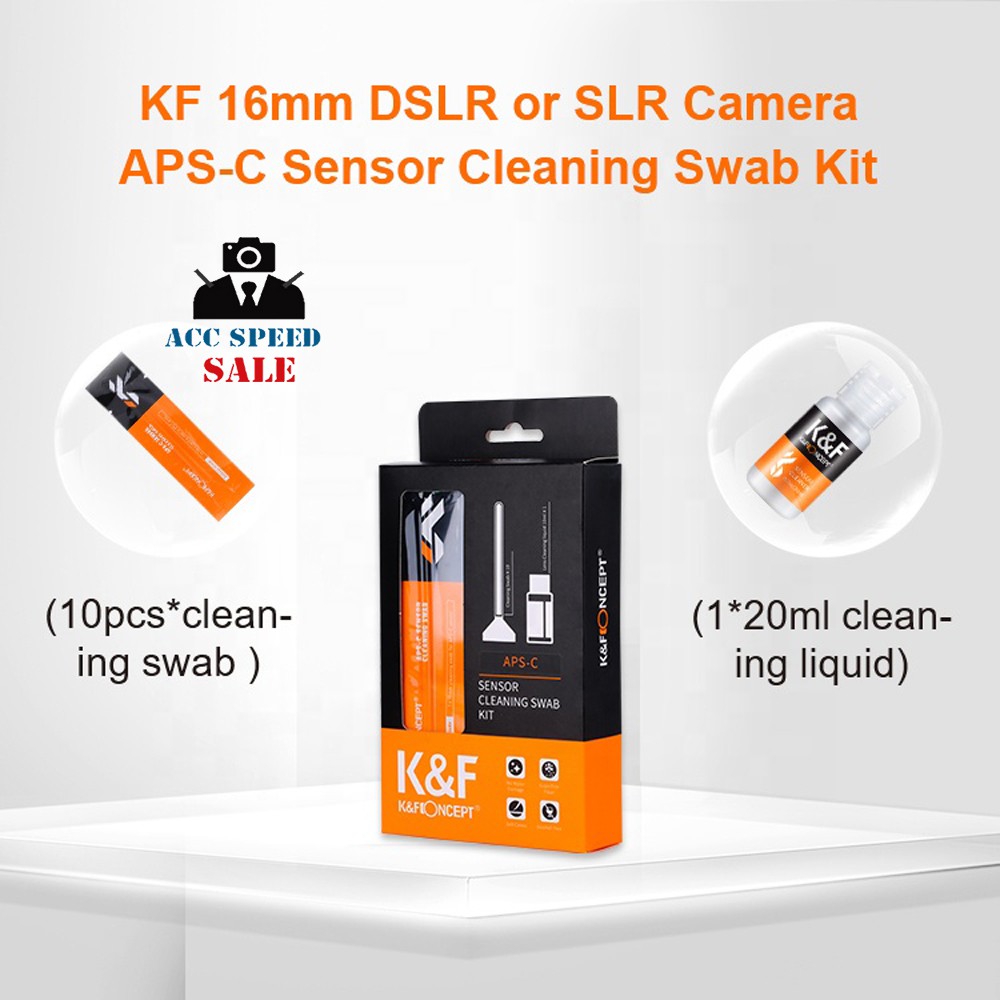K&amp;F CONCEPT 16mm APS-C SENSOR CLEANING SWAB KIT ชุดทำความสะอาดเซ็นเซอร์