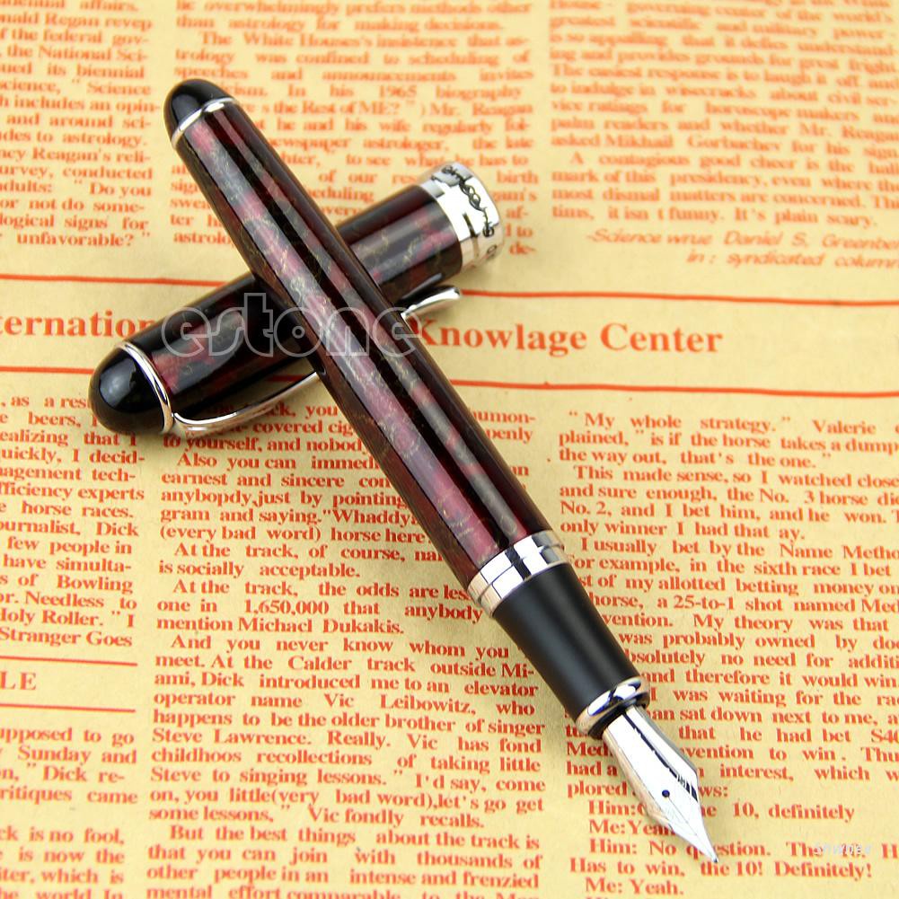 Shwnee JINHAO x750 Lava Red Medium Nib Fountain Pen Nice