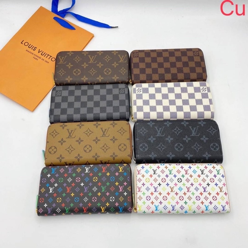(new) กระเป๋าตังค์ กระเป๋าเงิน Louisviton 7.5” ซิบรอบ หนังอย่างงานสวยมาก