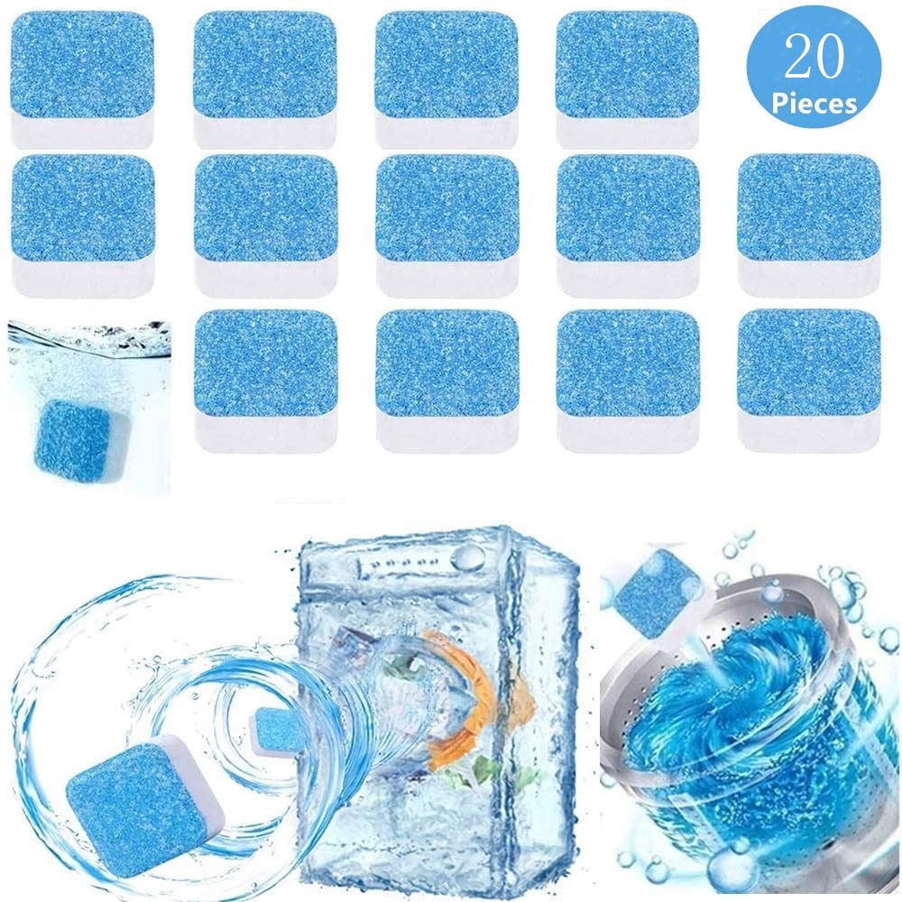 20pcs Useful Washing Machine Descaler Cleaner Deep Cleaning Remover Tablets Multifunctional Laundry Supplies