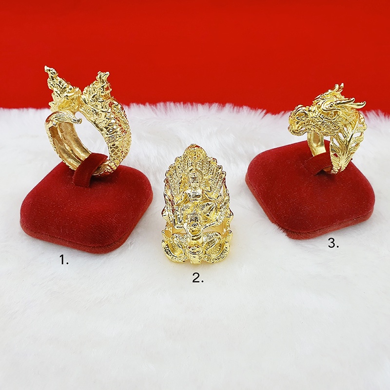 แหวนทอง เสริมโชค เสริมบารมี แหวนพญานาค แหวนพระนารายณ์ทรงครุฑ แหวนมังกร แหวนทองเหลืองแท้