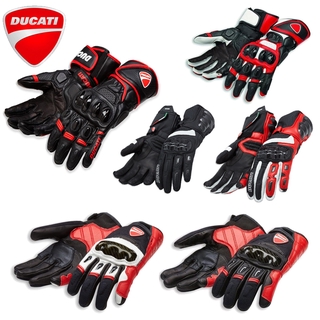 Ducati ถุงมือหนังคาร์บอนไฟเบอร์สําหรับขี่รถจักรยานยนต์