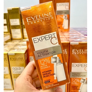 📌 ขาวใส ไร้สเตียรอยด์  🍊วิดซีสด EVELINE EXPERT C YOUTH ACTIVATOR SERUM VITAMIN NIGHT (18ml)จากยุโรป