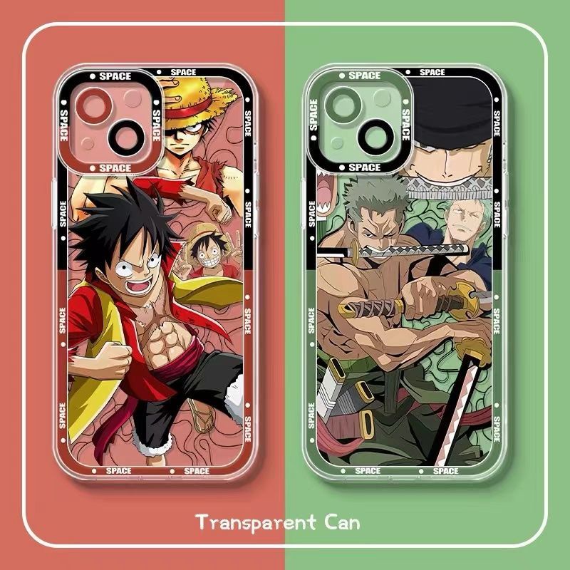 Cartoon Luffy Zoro Printing phone case Huawei Y7A Y9S Y7P Nova 3i 5i 7i 5T 6SE 7SE 9SE 6 7 9 SE Y9 Prime 2019 P30 P40 Lite Honor 8X 20 Anti-Knock One Piece Clear Transparent Cover