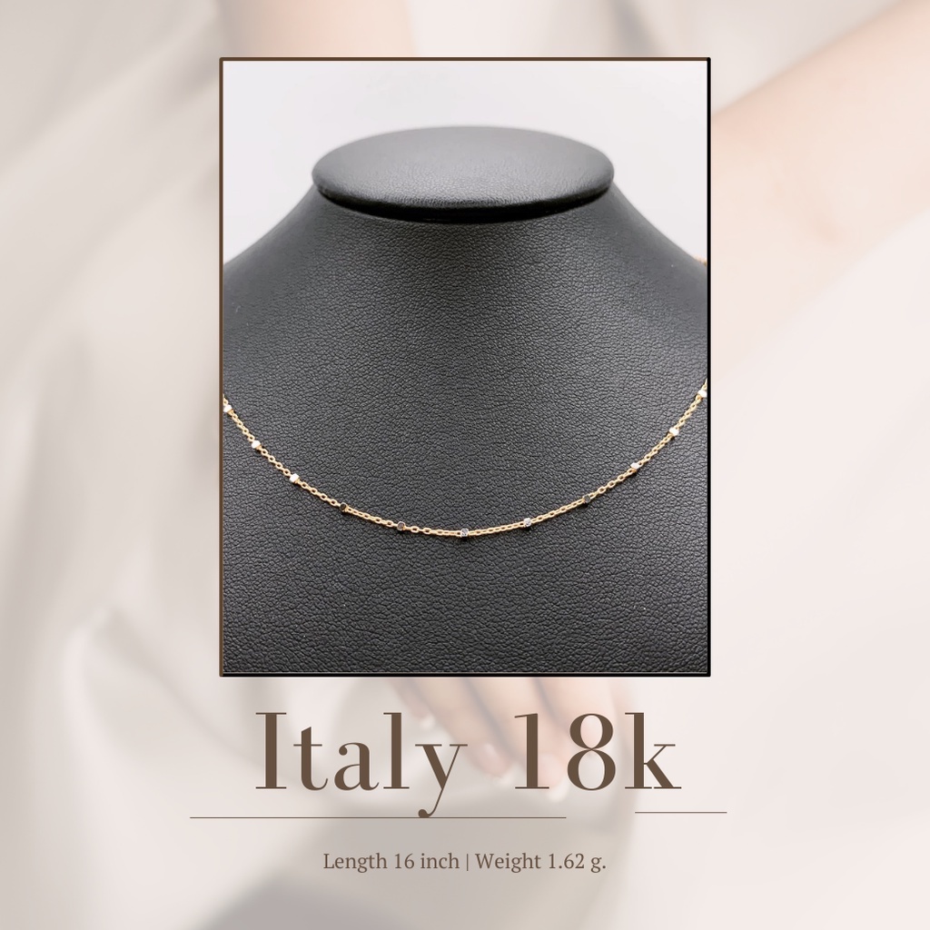 สร้อยคอทอง 18K (Italy Necklace) 1.62 กรัม