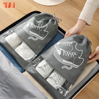 TMi ถุงใส่รองเท้า ถุงเก็บของเอนกประสงค์ แบบหูรูด พกพาง่าย น้ำหนักเบา
