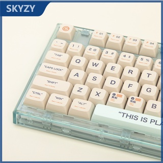 140 คีย์ Plastic Keycap XDA Profile retro PBT DYE SUB แป้นพิมพ์เครื่องกล Keycap Set