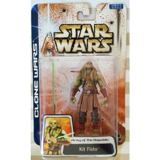 Star wars Clone wars Carded Kit Fisto 3.75"