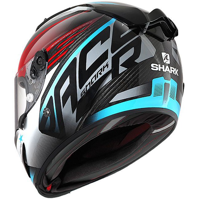 Casque Shark Race R Pro Carbon ASPY rouge bleu Casques Integraux