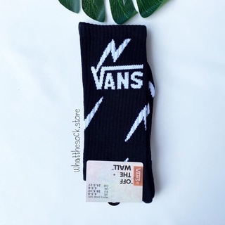 พร้อมส่ง‼️ ถุงเท้าข้อยาว ถุงเท้าแฟชั่น ถุงเท้า Vans สายฟ้า สเก็ตบอร์ด old school