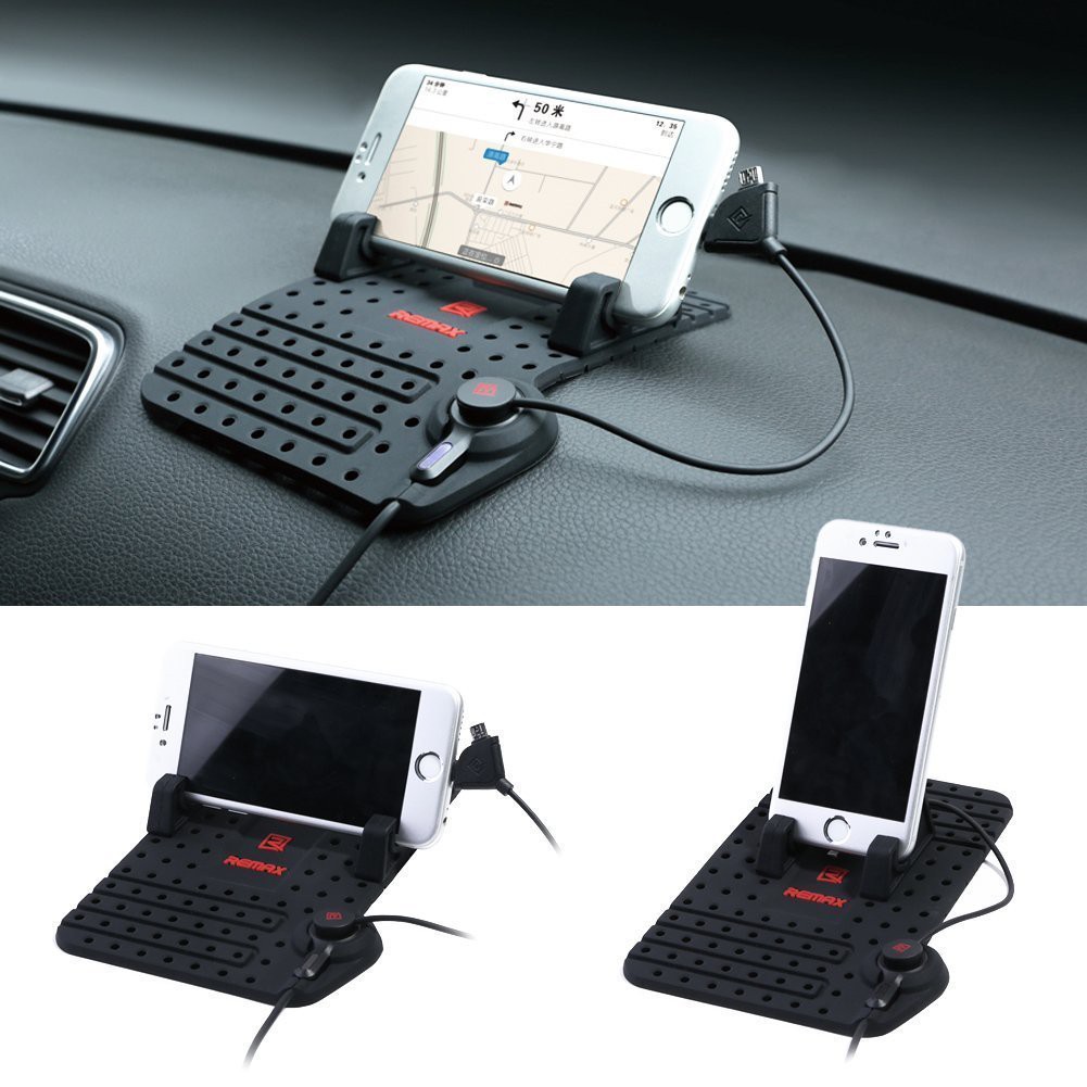 Remax Car Holder Charger Super Flexible แท่นวางพร้อมที่ชาร์จ2หัวในตัว
