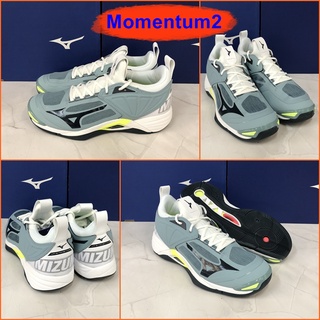 Mizuno Wave Momentum 2 สุดยอดรองเท้าอินดอร์ หรูหรา สีสวย พื้นหนา นุ่มใส่สบายเท้า เบา น่าใช้ V1GA211238