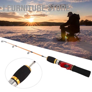 I Furniture store 52cm Ice Fishing Rod Pole Two Sections Three Guide Ring FRP Fiber Material Accessory