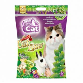 Catty cat ทรายเต้าหู้อนามัย สูตรชาเขียว 6ลิตร