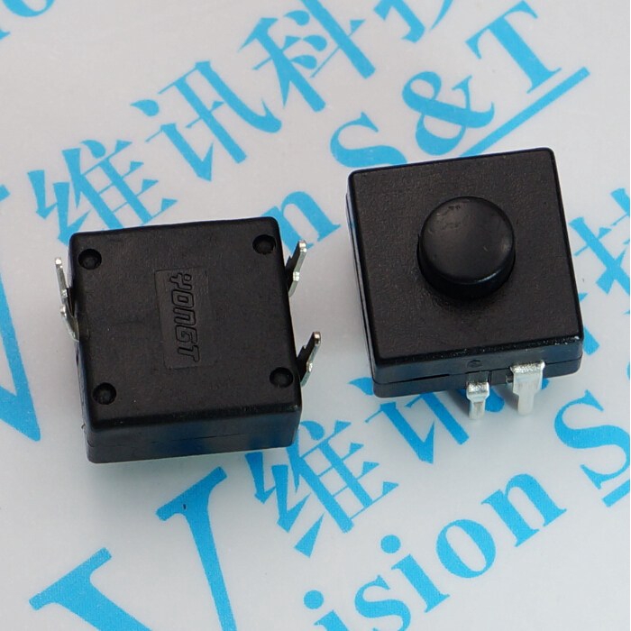 214a 12 * 12 สวิตช์ปุ่มเปิด – ปิดสองครั้งสวิตช์ไฟฉายสวิตช์ปุ่มมัลติฟังก์ชั่นสี่ขา