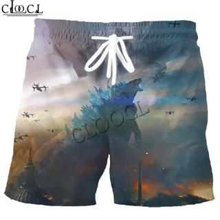 CLOOCL Sci-fi Movies Godzilla Vs Kong Pikachu 3D Print Selling Street Style Shorts